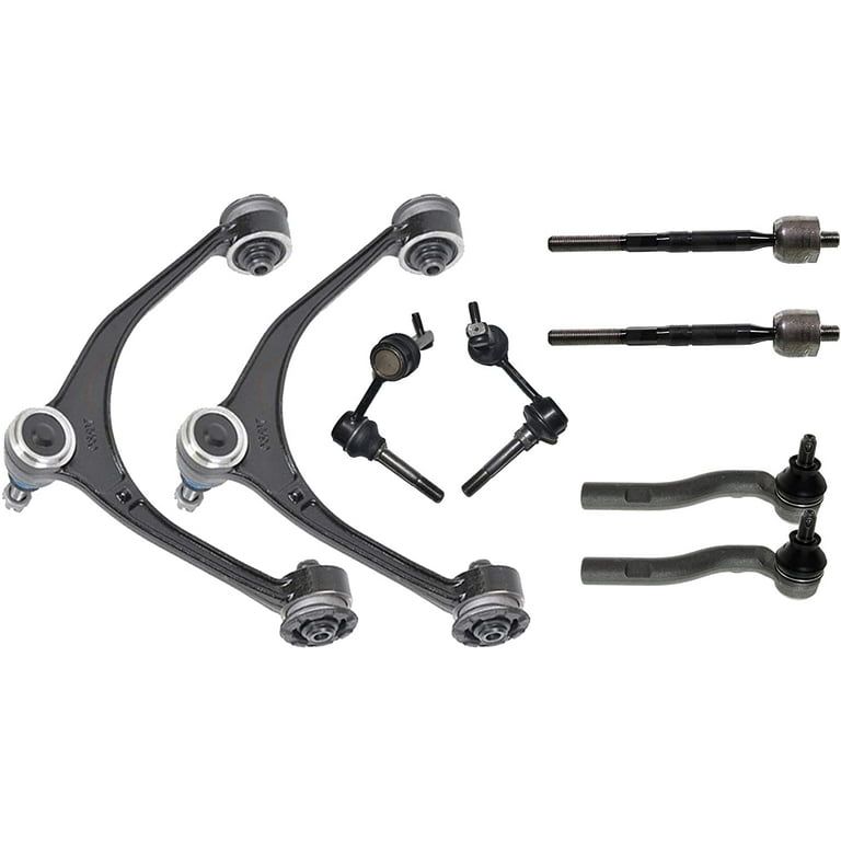 Detroit Axle - 8PC Front Upper Control Arms Sway Bars Inner Outer