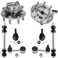 thumbnail image 1 of Detroit Axle - 8PC Front Wheel Bearing & Hub Assembly w/Front Lower Ball Joints and Front Rear Sway Bars for 2007-2010 Chevy Silverado 3500 HD/GMC Sierra 3500 HD - 8 LUG, 1 of 7