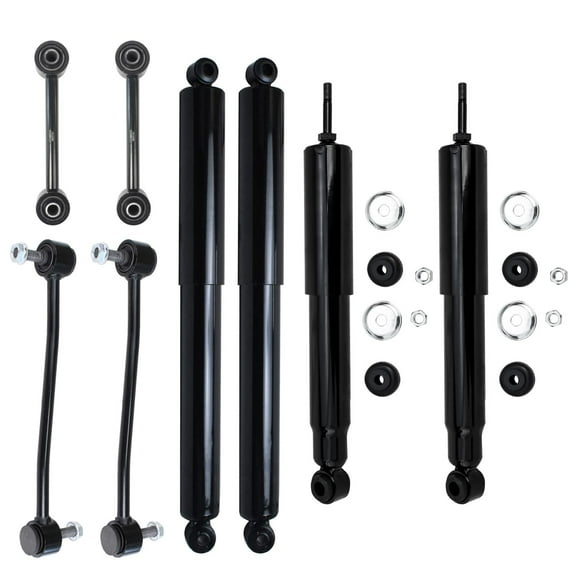 Detroit Axle - 2WD Shock Absorbers Kit for 1999-2012 Ford F-350 Super Duty, Front Rear 4 Shock Absorbers 4 Sway Bars 2000 2001 2002 2003 2004 2005 2006 2007 2008 2009 2010 2011 Replacement