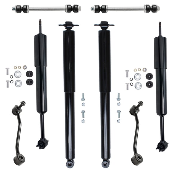 Detroit Axle - 8PC Front and Rear Shock Absorbers with Sway Bar Links for 1997 1998 1999 2000 2001 Mercury Mountaineer 4WD AWD 4x4 Only