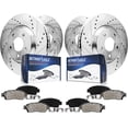 thumbnail image 1 of Detroit Axle - Front Rear Drilled Brake Rotors Ceramic Pads for 13-15 Mercedes-Benz GLK250 09-15 GLK350: 12.99" Front and 11.81" Rear Rotor, 1 of 8