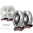 thumbnail image 1 of Detroit Axle - 8pc Brake Kit for 2016 2017 2018 Audi Q3 Quattro Disc Brake Rotors Ceramic Brakes Pads with Hardware Replacement : 12.28" inch Front and 11.81" inch Rear Rotor, 1 of 9