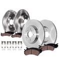 thumbnail image 1 of Detroit Axle - 8pc Brake Kit for 2017-2025 Honda CR-V,Disc Brake Rotors Ceramic Brake Pads w/Hardware 2018 2019 2020 2021 2022 2023 2024 Replacement: 12.28" inch Front 12.20" inch Rear, 1 of 9