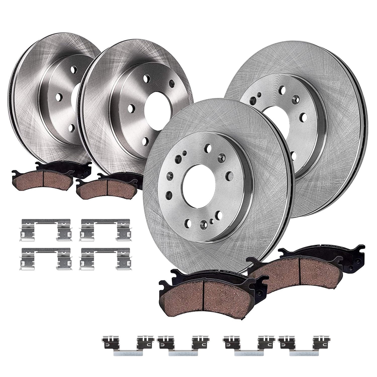 Detroit Axle - Front Rear Disc Rotors Brake Pads for 14-18 Chevrolet ...