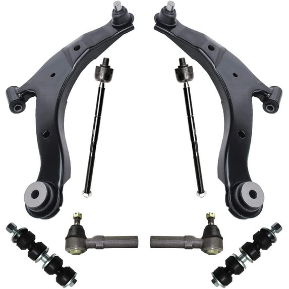 Detroit Axle - 8pc Front End Control Arms Kit for 01-10 Chrysler PT Cruiser, 2000-2005 Dodge Neon, 2000-2001 Plymouth Neon, Lower Control Arms w/Ball Joint Tie Rods Sway Bars Replacement