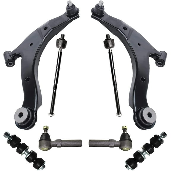 Detroit Axle - 8pc Front End Control Arms Kit for 01-10 Chrysler PT Cruiser, 2000-2005 Dodge Neon, 2000-2001 Plymouth Neon, Lower Control Arms w/Ball Joint Tie Rods Sway Bars Replacement