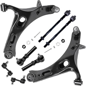 Detroit Axle - 8pc Front End Control Arms Kit for 2010-2014 Subaru Legacy, 2 Lower Control Arms with Ball Joints 2 Sway Bar End Links 4 Inner Outer Tie Rods 2011 2012 2013 Replacement