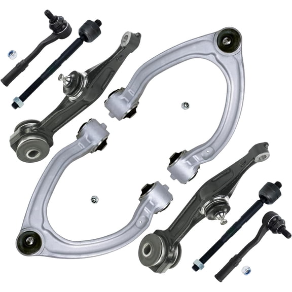 Detroit Axle - 8pc Front End Control Arms Kit for Mercedes-Benz CL500 CL600 S430 S600, CL55 CL65 S55 S65 AMG 4 Upper Lower Control Arms with Ball Joints Assembly 4 Outer Inner Tie Rods Replacement