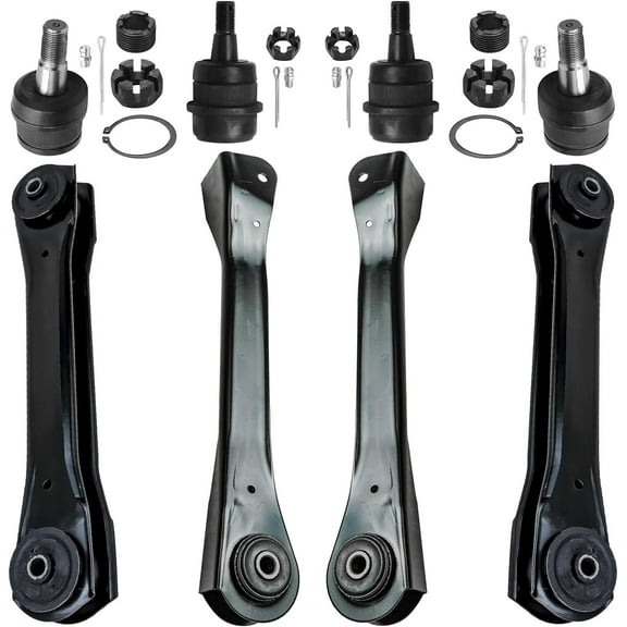 Detroit Axle - 8pc Front End Control Arms Kit for Jeep 1991-2001 Cherokee 1991-1992 Comanche, 4 Lower and Upper Control Arms 4 Upper and Lower Ball Joints