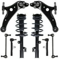 thumbnail image 1 of Detroit Axle - 8pc Front End Kit for 2008-2011 Toyota Highlander, 2 Lower Control Arms w/Ball Joints 2 Struts 2 Tie Rods 2 Sway Bars 2009 2010 Replacement Suspension, 1 of 7