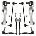 thumbnail image 1 of Detroit Axle - 8pc Front End Kit for BMW 528i 535d 535i 550i, 640i 650i Gran Coupe Activehybrid 5, 2 Lower Rearward Control Arms with Ball Joint 2 Sway Bar Links 4 Outer Inner Tie Rods Replacement, 1 of 8