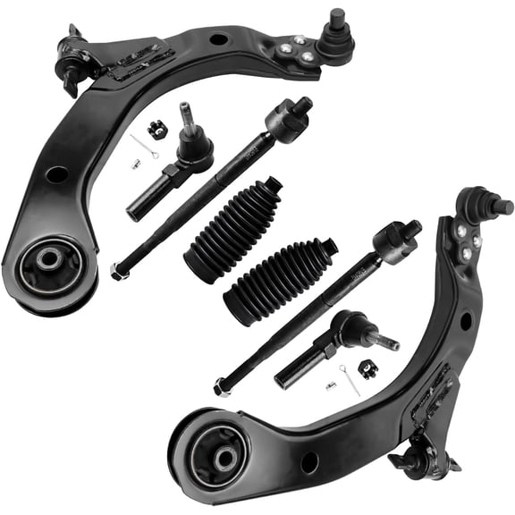 Detroit Axle - 8pc Front End Kit for Chevy HHR Cobalt Saturn Ion Pontiac G5 Pursuit, 2 Lower Control Arms w/Ball Joint 2 Outer Tie Rods 2 Inner Tie Rods 2 Boots Replacement