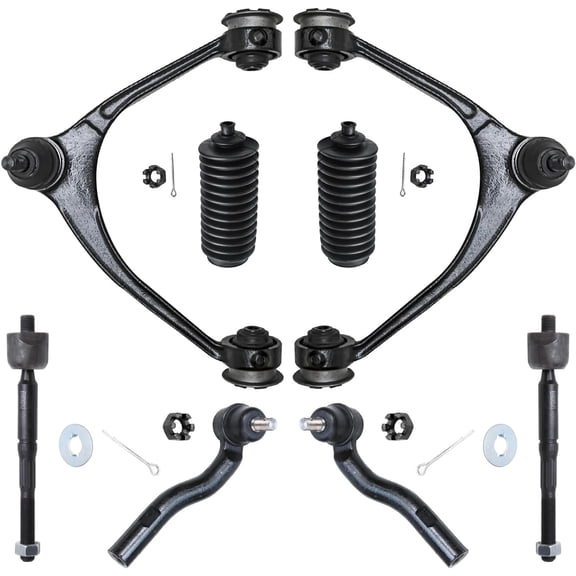 Detroit Axle - 8pc Front End Suspension Kit for 2002-2010 Lexus SC430, 2003 2004 2005 2006 2007 2008 2009 2 Upper Control Arms w/Ball Joint 4 Outer Inner Tie Rods 2 Boots Replacement