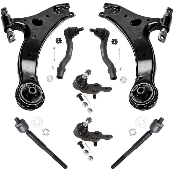 Detroit Axle - 8pc Front End Suspension Kit for 2007-2011 Toyota Camry 2 Lower Control Arms 2 Lower Ball Joints 4 Tie Rod End Links Replacement