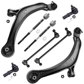 Detroit Axle - 8pc Front End Suspension Kit for 2011-2017 Honda Odyssey 2 Lower Control Arms & Ball Joints 4 Tie Rod End Links 2 Sway Bar Links Replacement