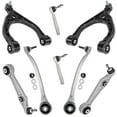 thumbnail image 1 of Detroit Axle - 8pc Front End Suspension Kit for 2016-2024 Tesla Model X, 2017 2018 2019 2020 2021 2022 2023 Upper Lower Forward & Rearward Control Arms with Ball Joint Outer Tie Rod Ends Replacement, 1 of 7