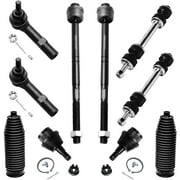 Detroit Axle - 8pc Front Lower Ball Joints Tie Rods Sway Bars Replacement for Chevy Tahoe Cadillac Escalade