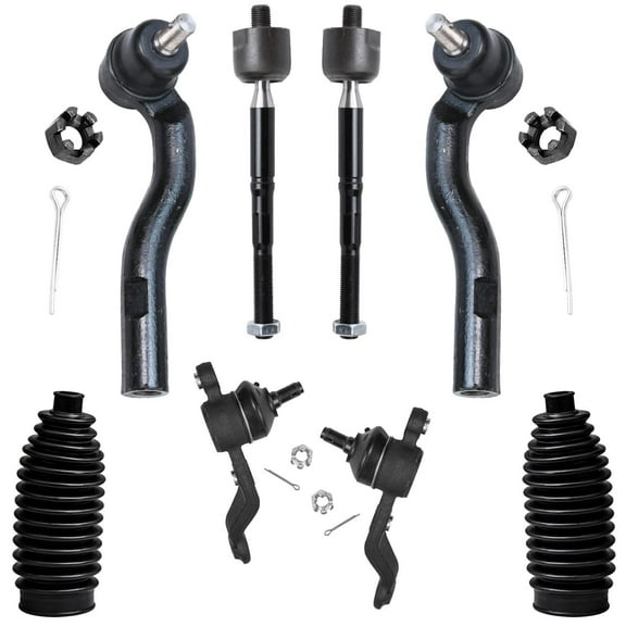 Detroit Axle - 8pc Front Lower Ball Joints Tie Rods w/Boots Replacement for Lexus GS300 GS400 GS430