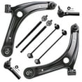 thumbnail image 1 of Detroit Axle - 8pc Front Lower Control Arms w/ Ball Joints, Inner Outer Tie Rod Ends & Sway Bar Links Replacement for 2009 - 2012 Dodge Caliber - [2009 - 2016 Jeep Compass / Patriot], 1 of 8
