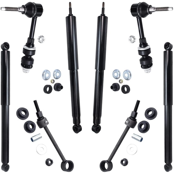 Detroit Axle - 4WD 8pc Shocks Kit for 2004 Dodge Ram 2500, 2004-2005 Ram 3500, 4 Shock Absorbers Assembly 4 Stabilizer Sway Bar End Links Front and Rear Replacement