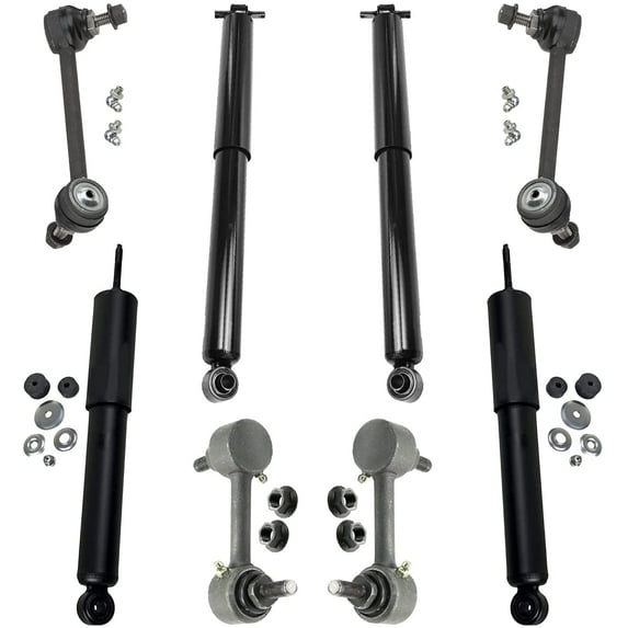 Detroit Axle - 8pc Front Rear Shock Absorbers Sway Bars Replacement for Chevy Colorado GMC Canyon Fits select: 2011-2012 CHEVROLET COLORADO LT, 2004-2010 CHEVROLET COLORADO