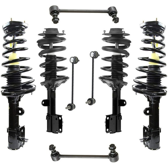 Detroit Axle - 8pc Front Rear Struts & Coil Spring Sway Bars Replacement for Kia Sportage Hyundai Tucson Fits select: 2006 HYUNDAI TUCSON GLS/LIMITED, 2007-2008 KIA SPORTAGE EX/LX