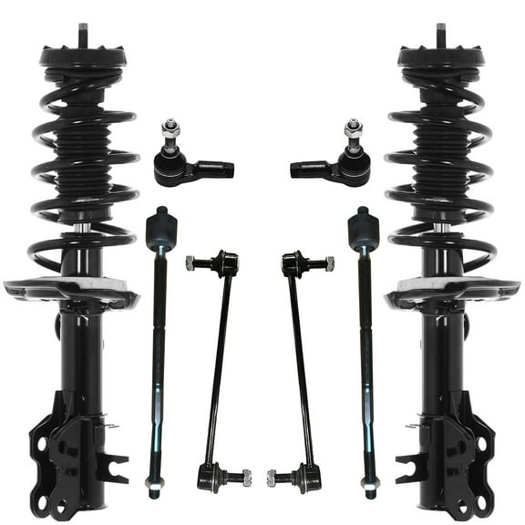 Detroit Axle - 8pc Front Struts Kit for 2013-2016 Chevrolet Sonic [RS], 2 Struts with Coil Spring Assembly 2 Sway Bar End Links 4 Outer Inner Tie Rods 2014 2015 Replacement Suspension