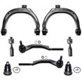 thumbnail image 1 of Detroit Axle - 8pc Front Suspension Kit for Buick Rainier Chevy Trailblazer GMC Envoy Saab 9-7X, Upper Control Arms Ball Joints Inner Outer Tie Rods Replacement, 1 of 7