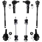 Detroit Axle - 8pc Front Suspension Kit for Chevy Silverado Avalanche Suburban GMC Sierra Yukon XL 2500 3500 Hummer H2, Sway Bar End Links Inner Outer Tie Rods Lower Ball Joints Replacement