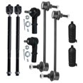 thumbnail image 1 of Detroit Axle - 8pc Front Suspension Kit for Ford 1997-2000 Contour Mercury Mystique 1999-2002 Cougar, 4 Outer and Inner Tie Rod Ends 2 Stabilizer Sway Bar Links 2 Boots 1999 2000 Replacement, 1 of 4