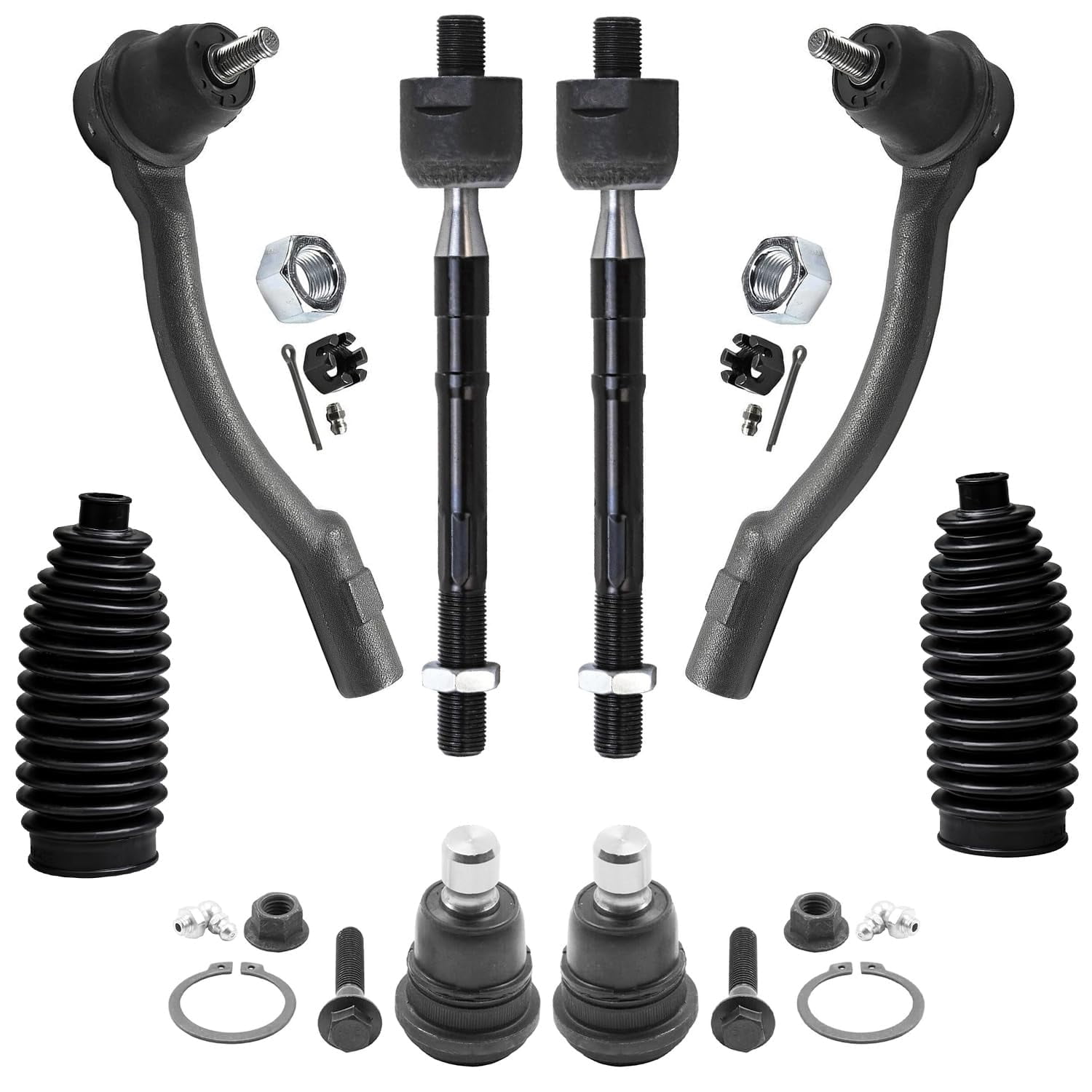 Kia Rio Tire Rods Detroit Axle - 8pc Front Suspension Kit for 2012-2017 Kia Rio, 4 Inner ...