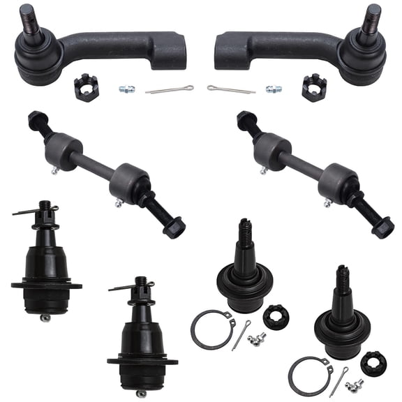 Detroit Axle - 8pc Front Sway Bars Ball Joints Tie Rods for Ford F-150 Expedition Lincoln Navigator