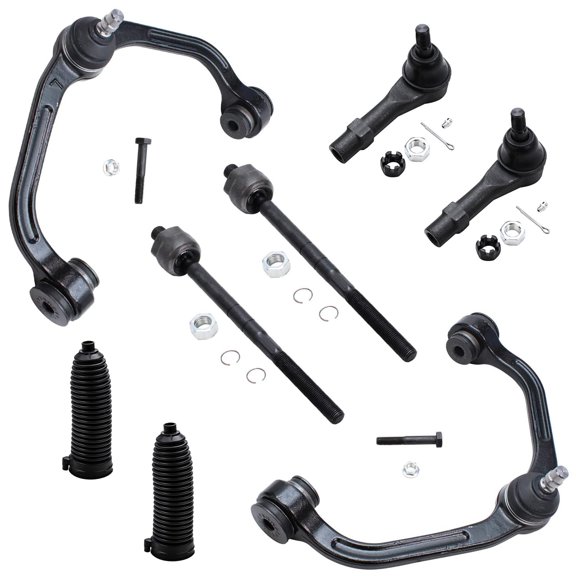 Detroit Axle - 8pc Front Upper Control Arms Tie Rods Kit Replacement for Ford Ranger Mazda B2300 B2500 B3000 Fits select: 1998-1999,2010-2011 FORD RANGER SUPER CAB
