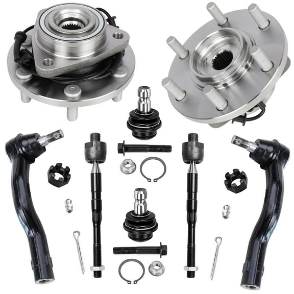 Detroit Axle - 8pc Front Wheel Bearing Hubs Suspension Kit for 2011-2013 INFINITI QX56 2017-2019 Nissan Armada 2 Wheel Bearing Hubs 4 Inner Outer Tie Rod Ends 2 Lower Ball Joints Replacement