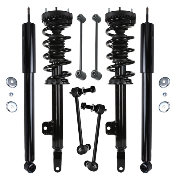 Detroit Axle - 8pc Shock Absorbers Kit for 2011-2019 Chrysler 300 Dodge Challenger Charger, Front and Rear Shock Absorbers Sway Bars 2012 2013 2014 2015 2016 2017 2018 Replacement