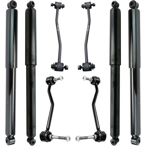 Detroit Axle - 8pc Shock Absorbers Kit for 4WD 2000-2004 Ford F-250 F-350 Super Duty, Front and Rear Shock Absorbers Sway Bar End Links 2000 2001 2002 2003 2004 Replacement
