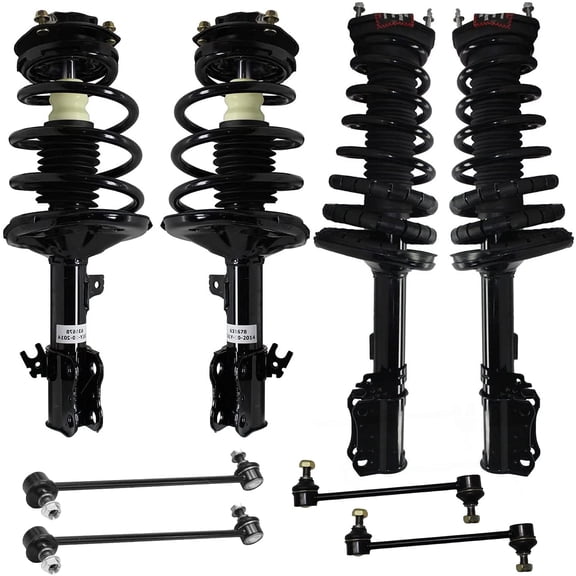 Detroit Axle - 8pc Strut Kits for 1997-2003 Toyota Avalon 1999-03 Solara 97-01 Camry Lexus ES300 Complete 4 Struts w/Coil Spring 4 Front Rear Sway Bars Replacement Ready Struts