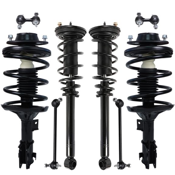 Detroit Axle - 8pc Struts Kit for 2000-2005 Mitsubishi Eclipse 4 Ready Suspension Struts w/Coil Spring Assembly 4 Stabilizer Sway Bar Links 2001 2002 2003 2004 Front and Rear Replacement
