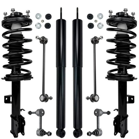 Detroit Axle - 8pc Struts Shock Absorbers Kit for 09-11 Ford Escape Mazda Tribute Mercury Mariner, Front Struts w/Coil Spring Rear Shock Absorbers Front Rear Sway Bar Links Replacement