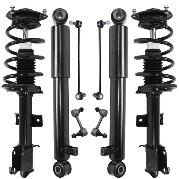 Detroit Axle - 8pc Struts Shocks Kit for 2011 2012 2013 Kia Sorento, 2 Front Struts w/Coil Springs 4 Front Rear Sway Bars 2 Rear Shock Absorbers Replacement Suspension