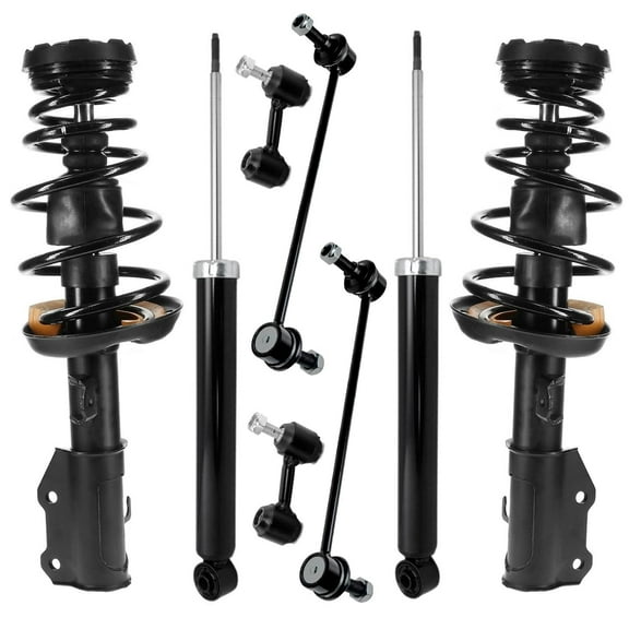 Detroit Axle - 8pc Struts Shocks Kit for 2013 2014 2015 Chevy Malibu 2016 Malibu Limited, 2 Front Struts with Coil Spring 2 Rear Shock Absorbers 4 Front Rear Sway Bars Replacement Suspension