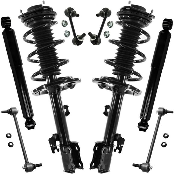 Detroit Axle - 8pc Struts Shocks Kit for 2016-2019 Lexus RX350 2018-2019 RX350L, 2 Front Struts with Coil Springs 2 Rear Shock Absorbers 4 Front Rear Sway Bars 2018 2019 Suspension Replacement