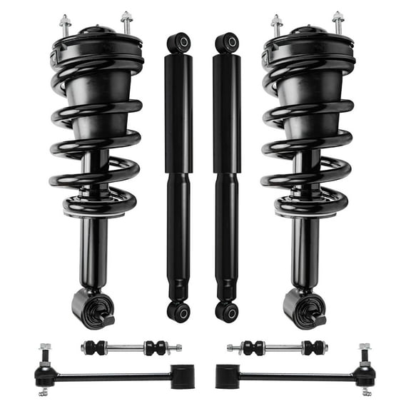 Detroit Axle - 8pc Struts Shocks Kit for Chevy GMC Suburban Yukon XL 1500 Avalanche Tahoe Escalade ESV EXT 2 Front Struts 2 Rear Shock Absorbers 4 Front & Rear Sway Bar Links