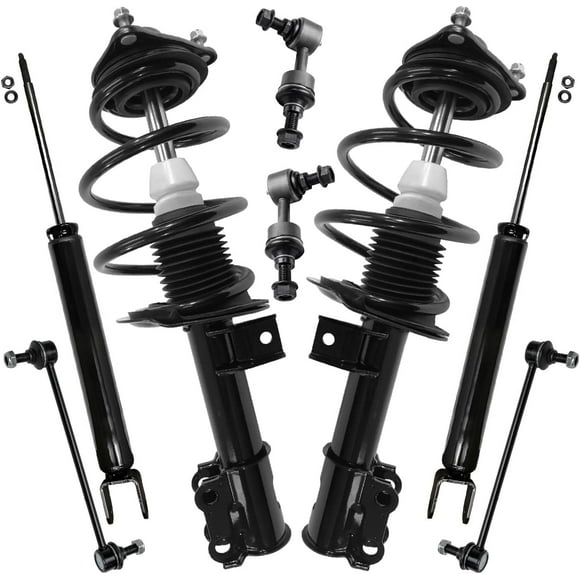 Detroit Axle - 8pc Struts Shocks Kit for Hyundai 2012-2014 Sonata 2012-2015 Kia Optima, 2 Front Struts with Coil Spring 2 Rear Shock Absorbers 4 Front Rear Sway Bar End Links Replacement Suspension