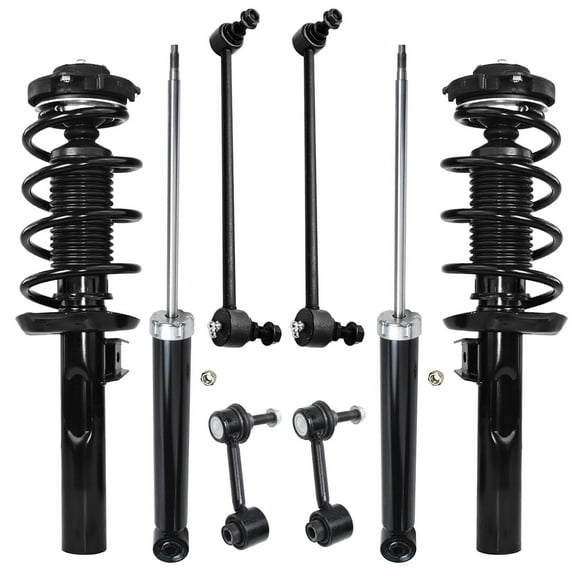 Detroit Axle - 8pc Struts Shocks Kit for VW CC Golf Jetta Passat [w/o Sport Susp.] Complete Struts w/Coil Spring Shock Absorbers Front Rear Sway Bar Links Replacement