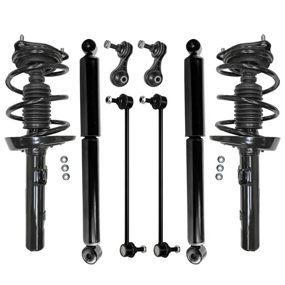 Detroit Axle - 8pc Struts Shocks Suspension Kit for 2016-2017 Honda Civic, 2 Front Struts with Coil Springs 2 Rear Shock Absorbers 4 Front Rear Sway Bars Replacement