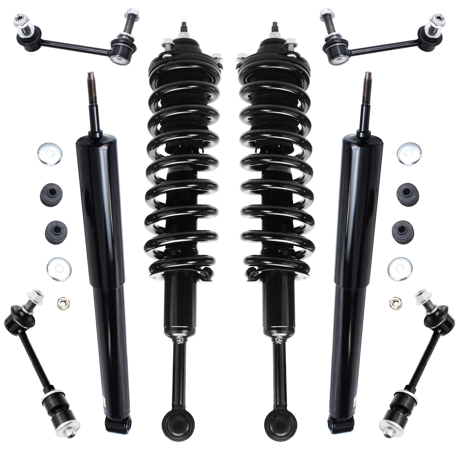Detroit Axle - 8pc Struts Shocks kit for 2003-2018 Toyota 4Runner 2007-2014 FJ Cruiser Complete Front 2 Struts w/Coil Spring Rear 4 Sway Bars 2 Shock Absorbers Replacement Struts Assembly