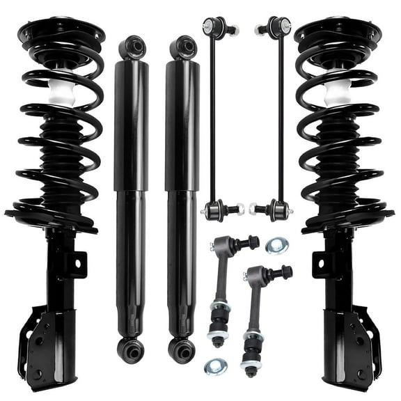 Detroit Axle - 8pc Suspension Kit for 10-17 Chevy Equinox, Front Struts w/Coil Spring Rear Shock Absorbers Sway Bars 2010 2011 2012 2013 2014 2015 2016 2017 Replacement