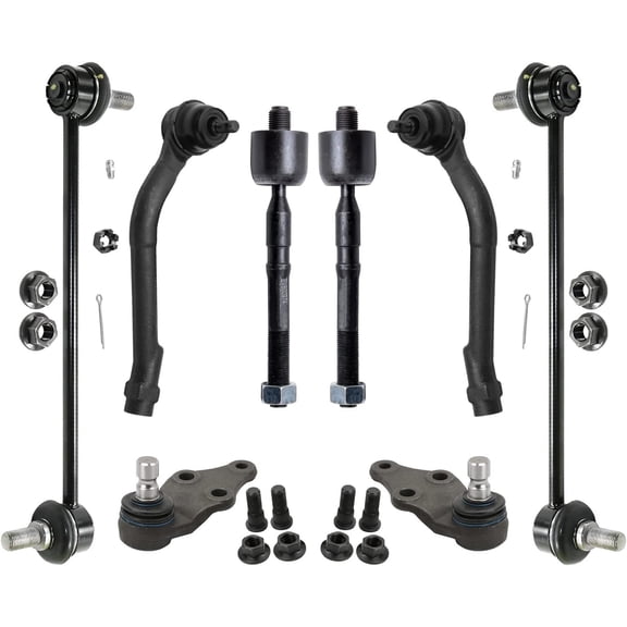 Detroit Axle - 8pc Front Suspension Kit for 2012-2014 Hyundai Sonata Azera 2012-2015 Kia Optima 2014-2016 Cadenza, 2 Lower Ball Joints 4 Inner Outer Tie Rods 2 Sway Bar Links Replacement