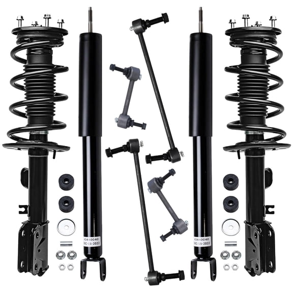 Detroit Axle - 8pc Suspension Kit for 2013-2019 Ford Explorer Front Struts with Coil Spring Rear Shock Absorbers Front Rear Sway Bar Links 2014 2015 2016 2017 2018 Replacement
